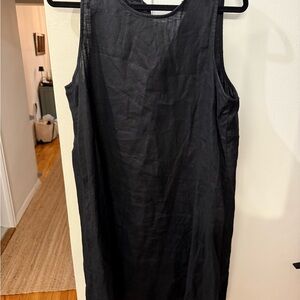 J. Crew Black linen shift Dress